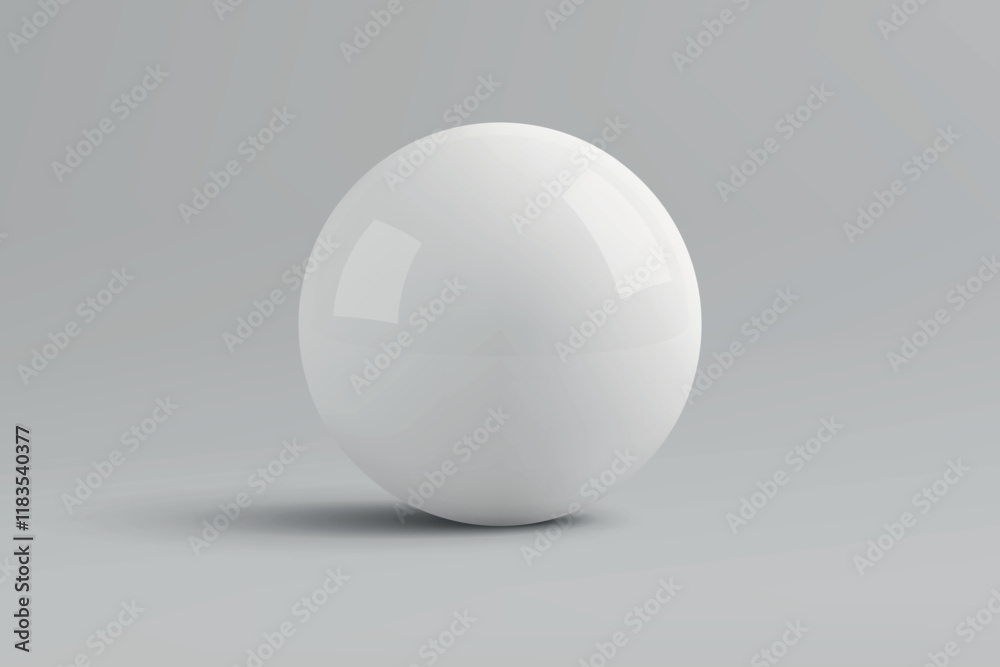 White sphere on a gray gradient background White sphere on a gray gradient background