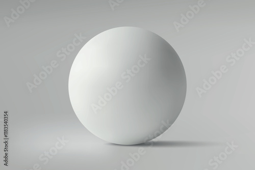 White sphere on a gray gradient background
