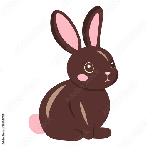 Chocolate bunny illustration chocolate animal vector