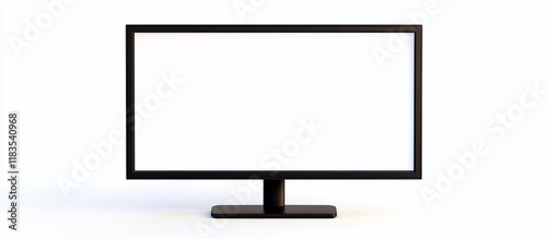 Blank Computer Monitor Mockup:  A Clean and Modern Digital Display for Design Presentation photo