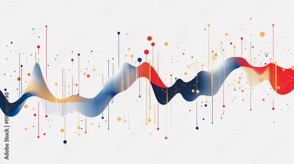 Obraz premium Abstract white background with Colorful charts and graphs with statistics to innovative analyze business potential and forecast future development of companies growth.
