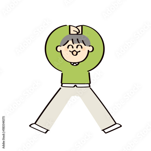 ご機嫌な男性のイラスト