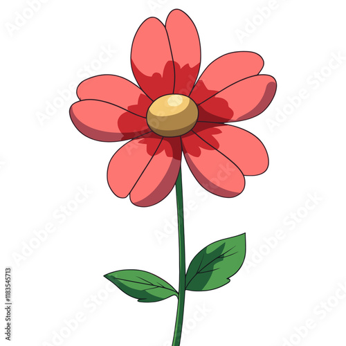 Playful and vibrant flat vector flower petal illustration vector