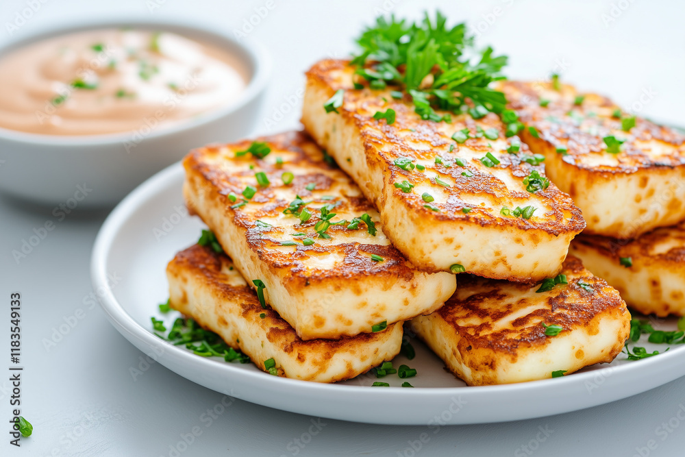 A plate of fried chicken with parsley on top A plate of fried chicken with parsley on top