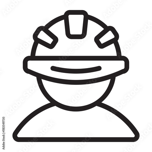 worker line icon