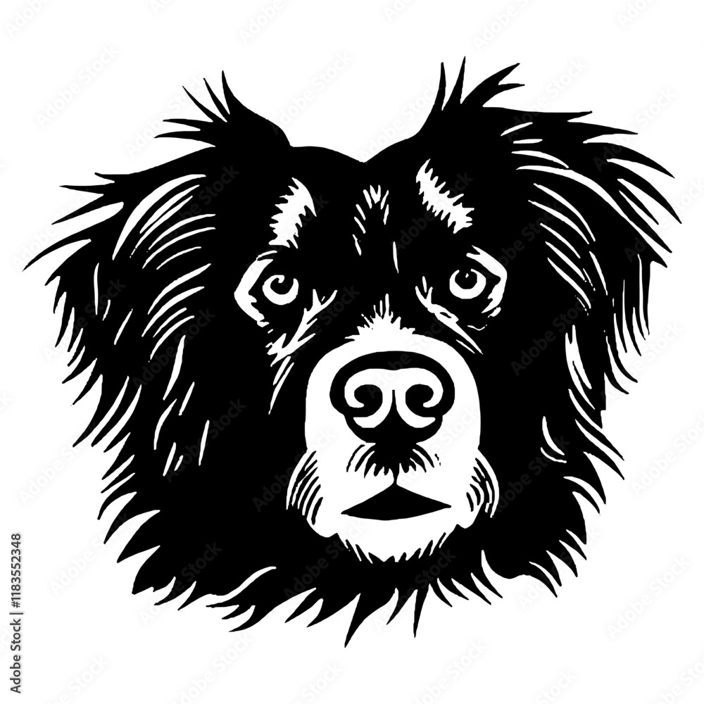 Obraz premium Collection portrait dog illustration animal canine vector