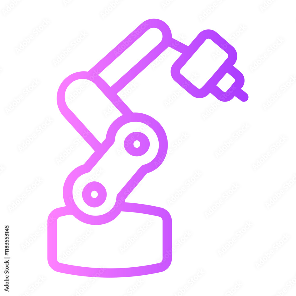 Industrial Robot gradient icon Industrial Robot gradient icon