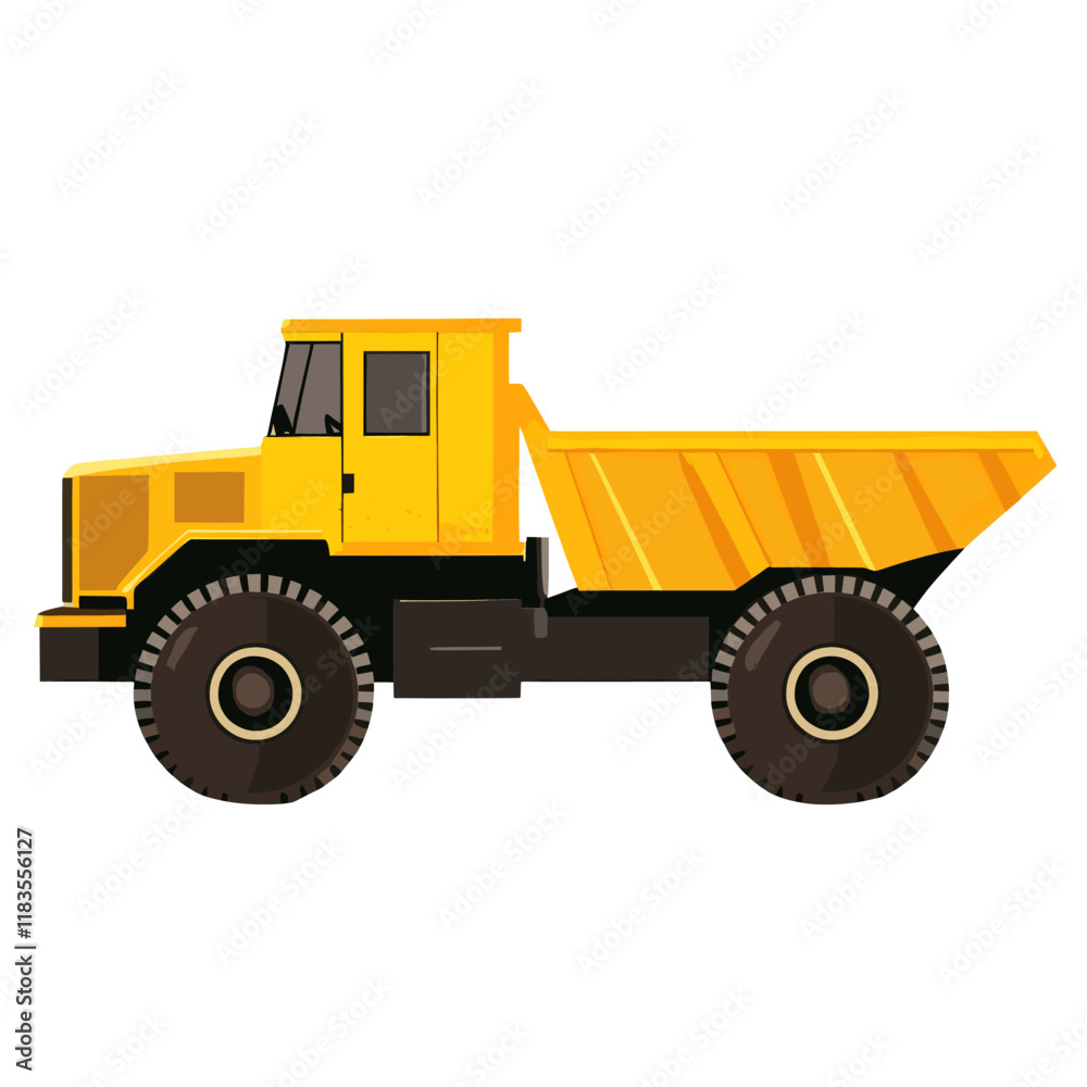 Fototapeta premium Truck illustration construction vehicle vector