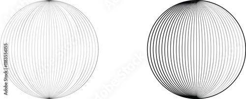 full Circle lines Border . full moon . Circle in art line style for your Design . Moon logo . Moon phase . Circles with line edges. From order to chaos . Vector illustration