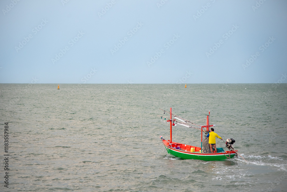 Fototapeta premium fishing boat on the sea