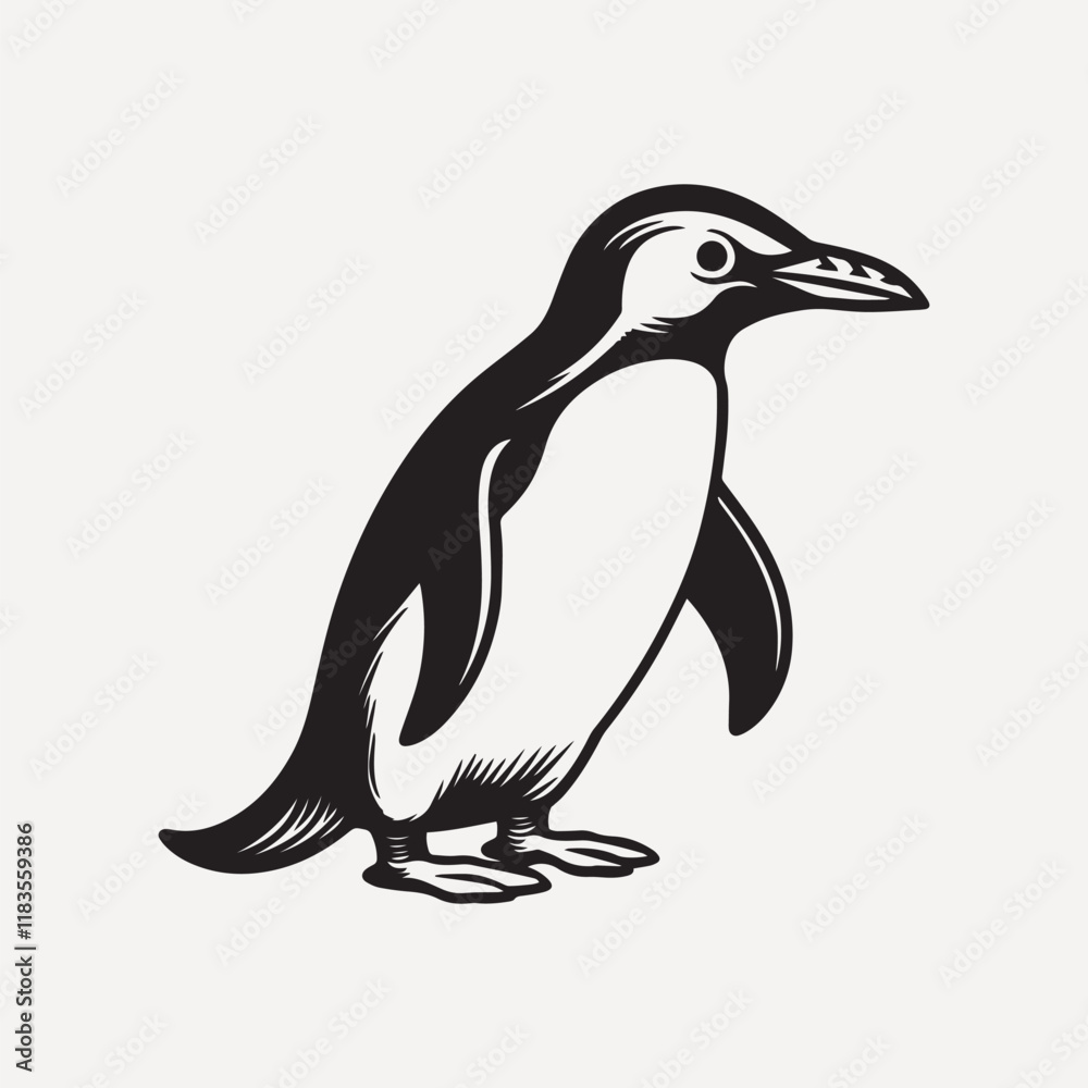 Obraz premium Penguin illustration cartoon animal vector