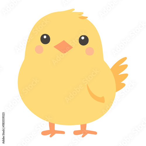 Yellow chick minimalist animal simple vector