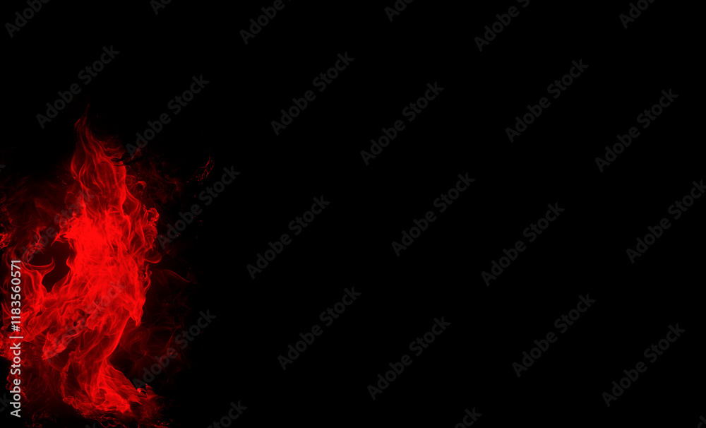 Fire Black Background with Realistic Fire Fire Black Background with Realistic Fire