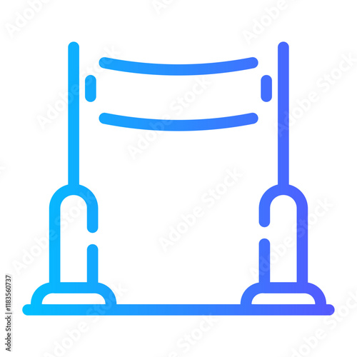 priority gate Line Gradient Icon