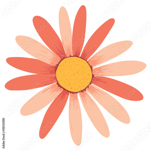 Calendula flower illustration simple art vector
