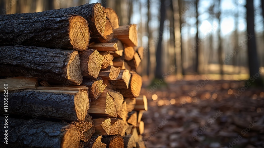 abstract wood cut background, log wood stack pile up