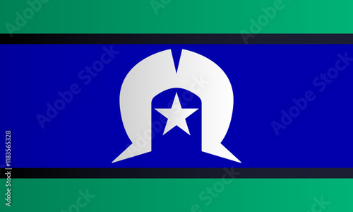 Torres Strait Islander Flag. RGB color. Vector illustration