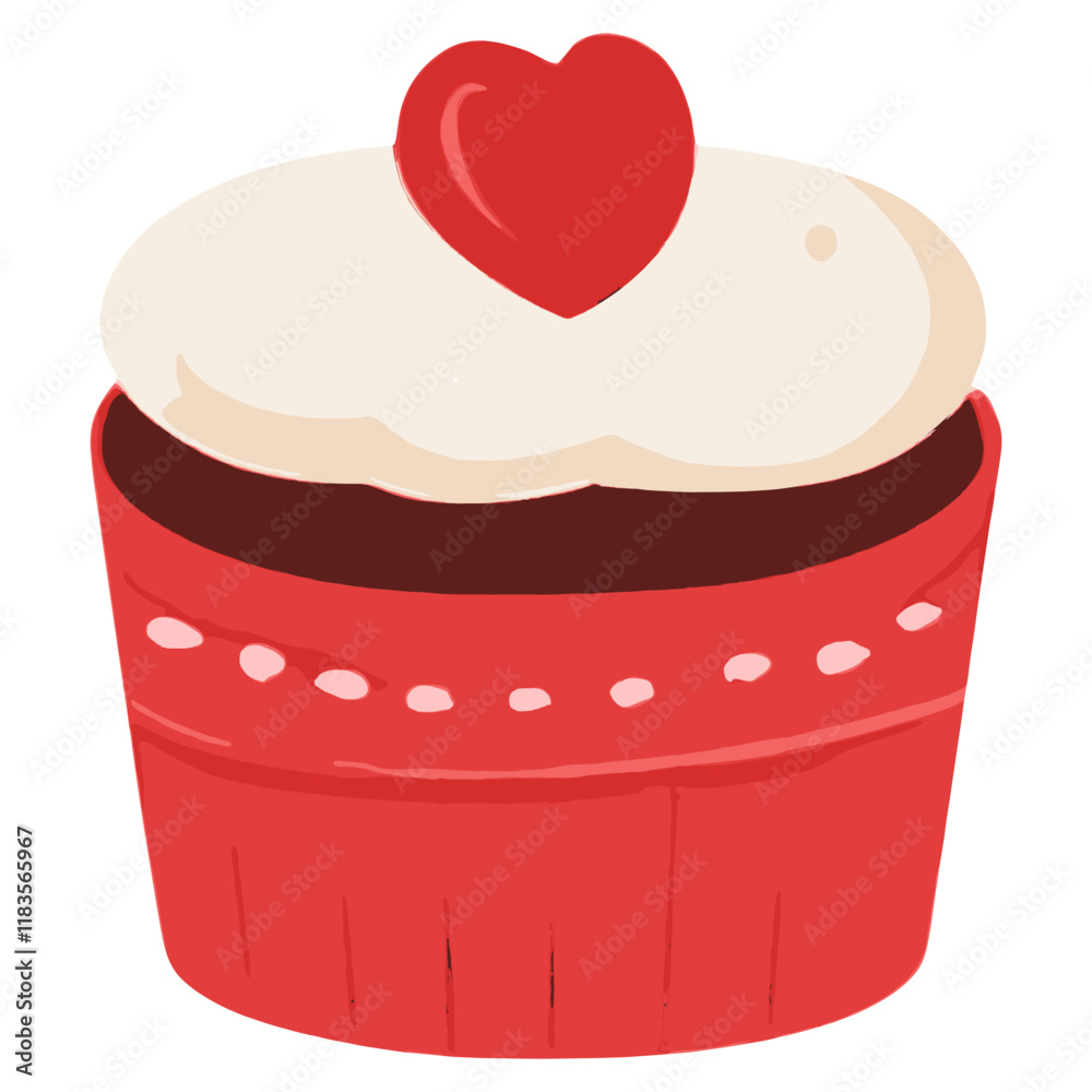 Illustration valentine dessert heart vector Illustration valentine dessert heart vector