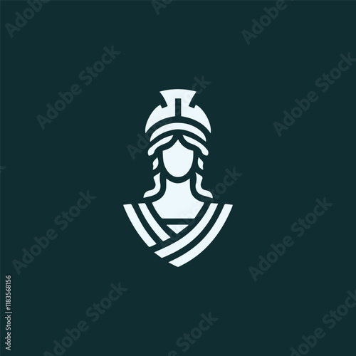 Elegant athena goddess logo
