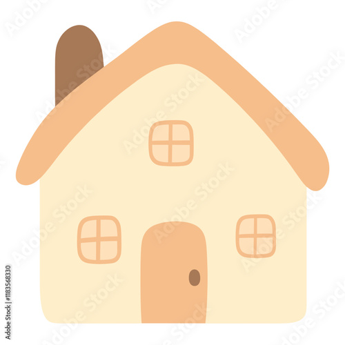 House illustration cartoon simple vector