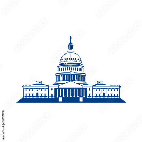 Iconic building with a prominent dome, symbolizing American democracy and government