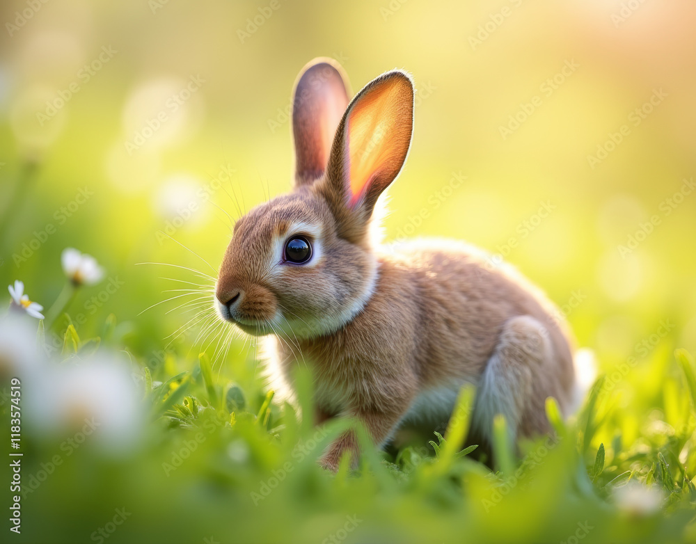 easter bunny in grass easter bunny in grass
