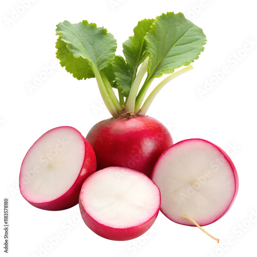 Radish isolated on transparent background. photo