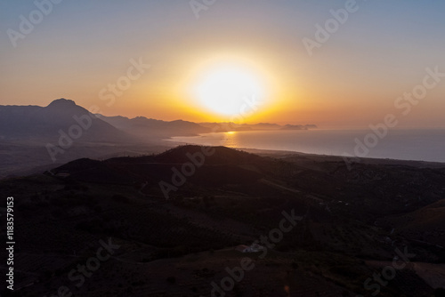 Sunset from Collesano - Sicily photo