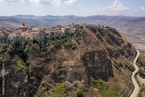 View from above of Polizzi Generosa in Sicily