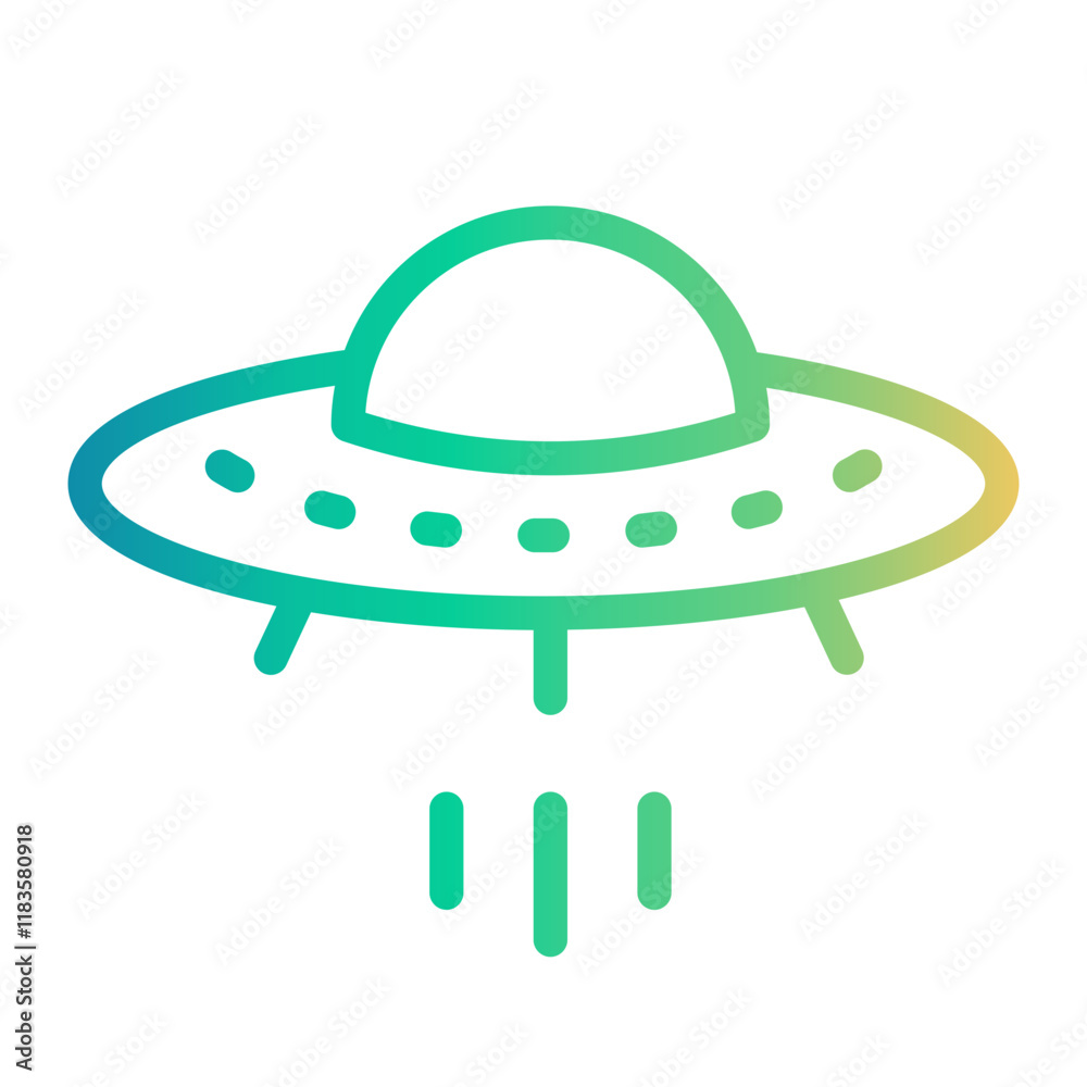 ufo Line Gradient Icon ufo Line Gradient Icon