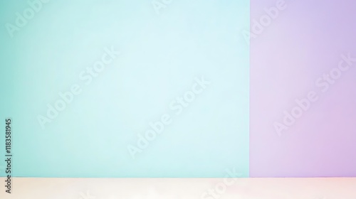 Pastel Colored Wall Background With Three Tones