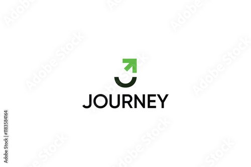 Letter J journey green company logo