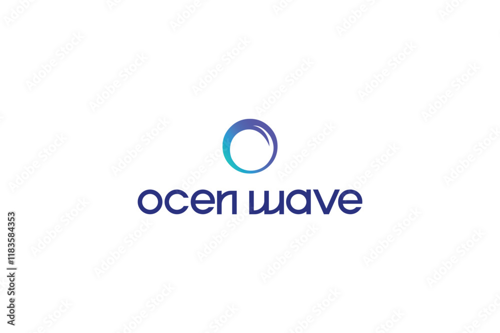 Letter O modern and creative ocean wave logo Letter O modern and creative ocean wave logo