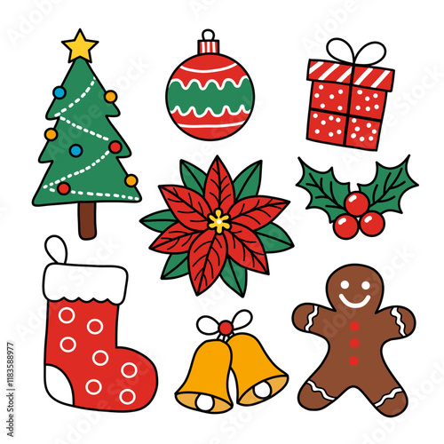 Element Christmas Collections Hand Drawn Illustration