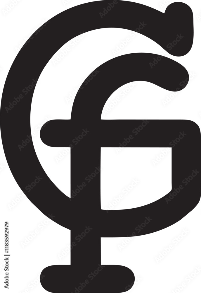 Obraz premium GF logo design.eps