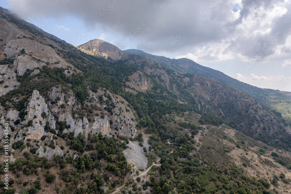 View of the mountains on the Madonie in the area of Polizzi Generosa in Sicily View of the mountains on the Madonie in the area of Polizzi Generosa in Sicily