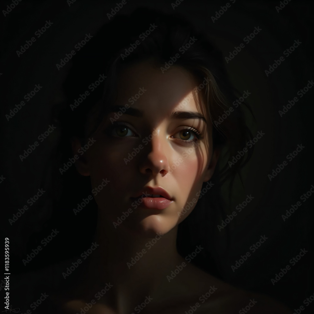 The Serene Face Amidst the Gloom of Night The Serene Face Amidst the Gloom of Night