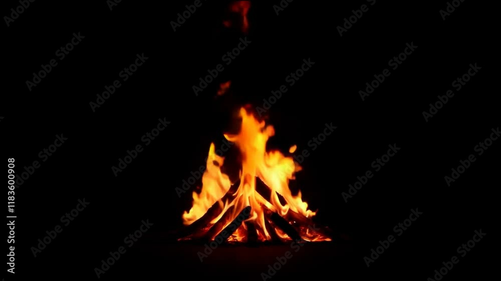 Fiery Bonfire Night: A Captivating Image of a Burning Campfire Fiery Bonfire Night: A Captivating Image of a Burning Campfire