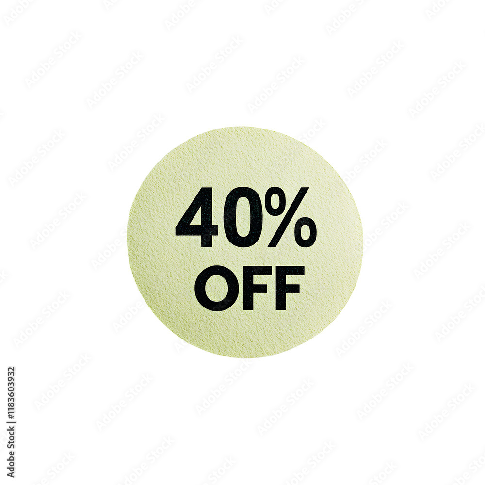 40% off isolated on transparent background
40% off isolated on transparent background