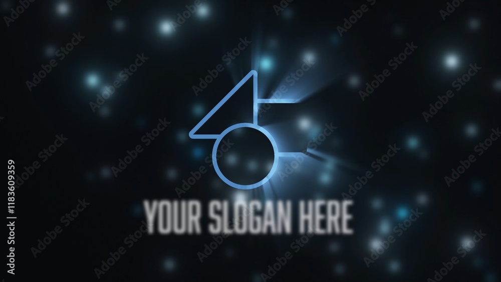 Logos Using Light Rays Shining Light Rays with Particles Glowing Title & Logo Reveal Stock ...