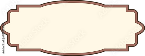 Elegant Cream and Brown Decorative Frame