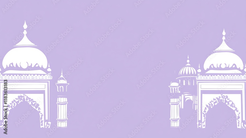 Fototapeta premium Elegant Architectural Gates With Domes Design