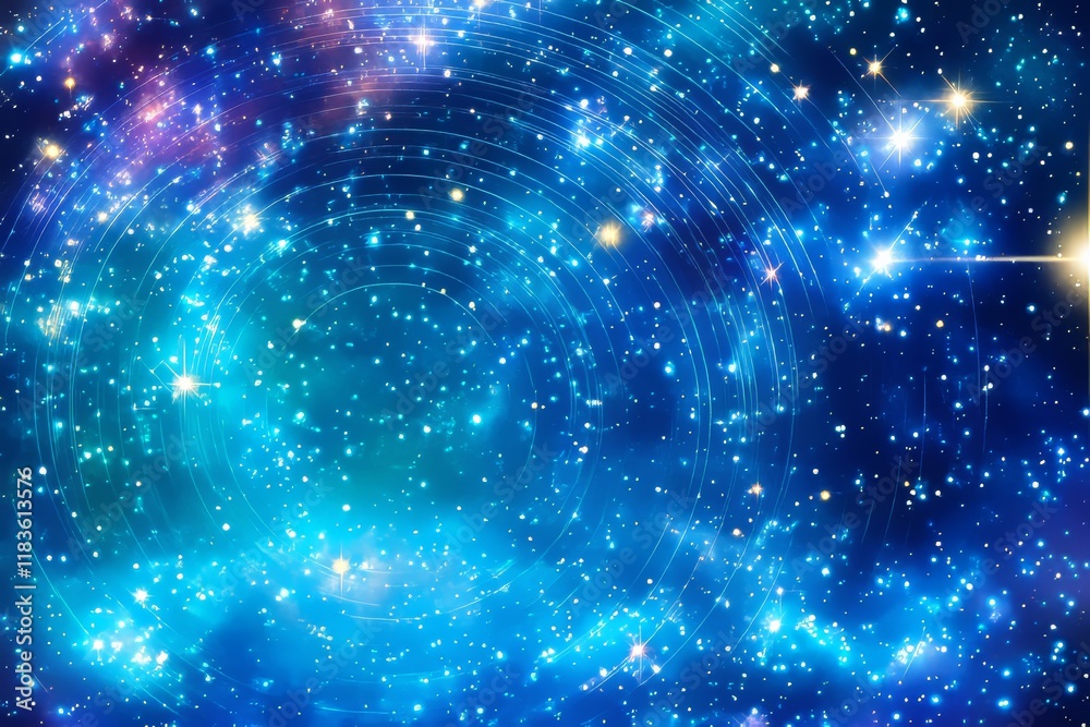 Obraz premium The signs of the zodiac arranged in a circle, with colourful constellations and planets in the background. Generative AI