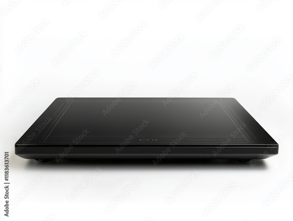 Sleek Black Modern Tablet with Minimalist Design and Smooth Surface Sleek Black Modern Tablet with Minimalist Design and Smooth Surface