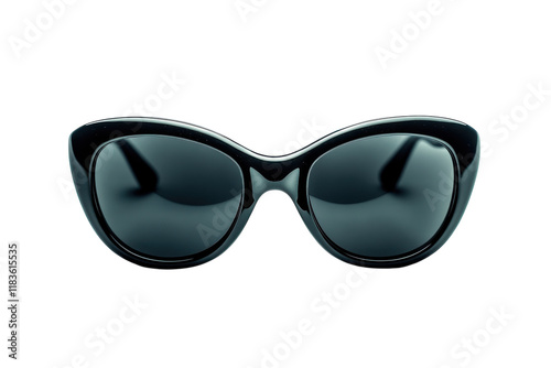 Stylish black cat-eye sunglasses perfect for summer outings and sun protection photo