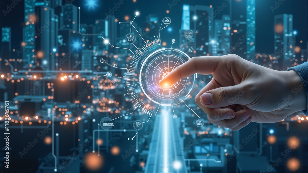 Fototapeta premium Step into the Future: Embrace Innovation and Growth with a Vision for 2025