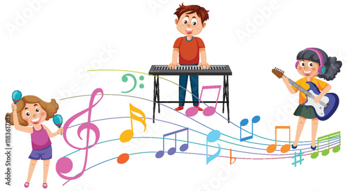 Joyful Kids Making Music Together