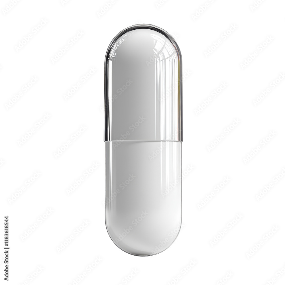 White Capsule Pill Isolated on transparent Background White Capsule Pill Isolated on transparent Background