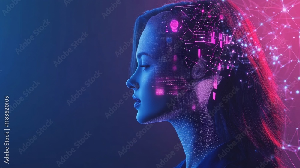 Businesswoman leveraging ai technology for enhanced data analysis and decision making Businesswoman leveraging ai technology for enhanced data analysis and decision making