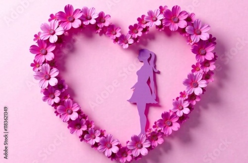 A heart-shaped postcard made using the quilling technique. Handmade work. Valentine's Day, Happy Women's Day, Mother's Day, Birthday, Wedding, Christmas. place for the text